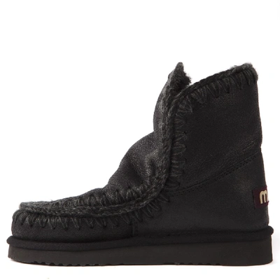 Shop Mou Eskimo 18 Black Leather Ankle Boots