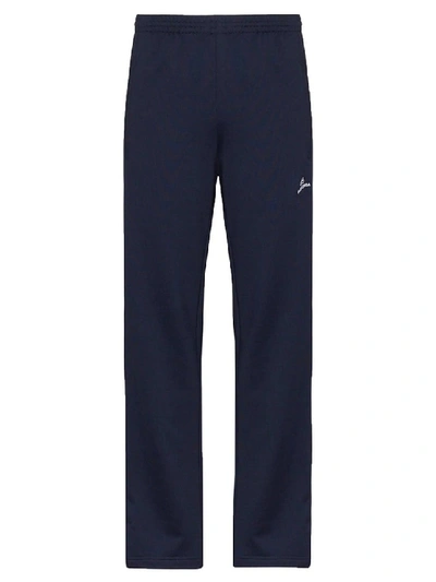 Shop Balenciaga Stripe Tracksuit Pants Navy In Black