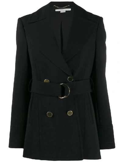 Shop Stella Mccartney Short Belted Coat In Black