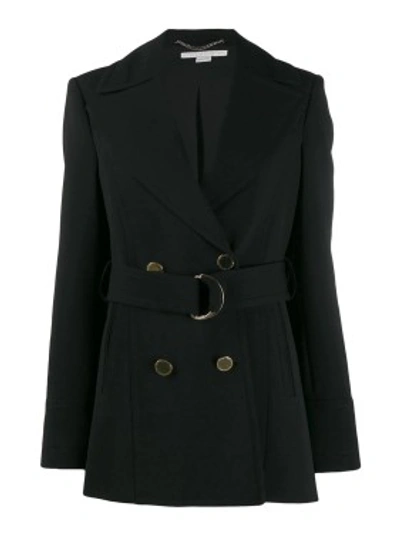 Shop Stella Mccartney Short Belted Coat In Black