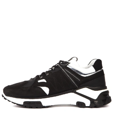 Shop Hogan Black Leather & Scuba Urban Trek Sneaker