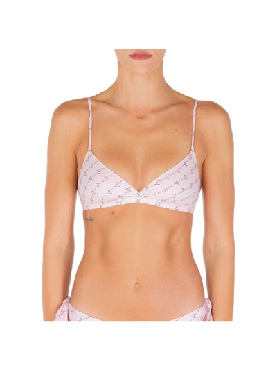 Shop Stella Mccartney Flirting Bikini Tops In Pale Pink