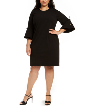 calvin klein plus size bell sleeve dress