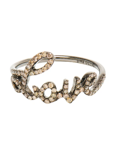 Shop Rosa De La Cruz Diamond Embellished Love Ring