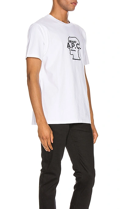Shop Apc X Brain Dead Spooky T-shirt In Blanc
