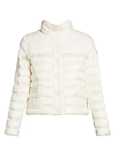 Shop Moncler Lunaire Down Puffer Jacket In Natural