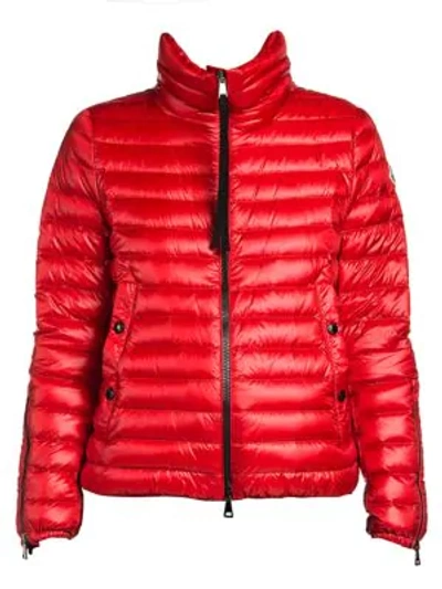 Shop Moncler Basane Stand Collar Puffer In Bright Red