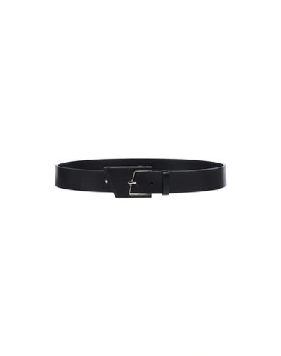 Shop Dior Leather Belt In Black