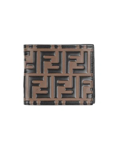 Shop Fendi Wallet In Khaki