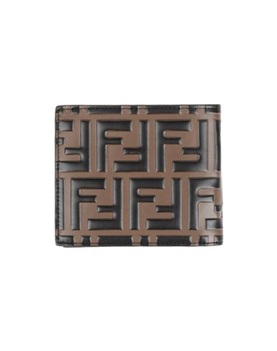 Shop Fendi Wallet In Khaki