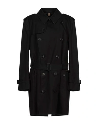 Shop Burberry Coat In Dark Blue