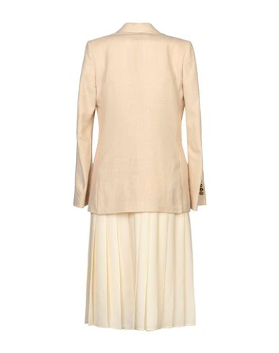 Shop Burberry Woman Blazer Ivory Size 6 Wool, Silk, Flax In White