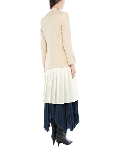 Shop Burberry Woman Blazer Ivory Size 6 Wool, Silk, Flax In White