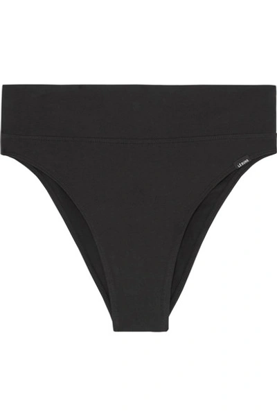 Shop Lé Buns Taylor Set Of Two Stretch-organic Cotton Briefs In Black