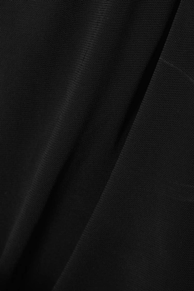 Shop Cushnie Open-back Stretch-crepe Thong Bodysuit In Black