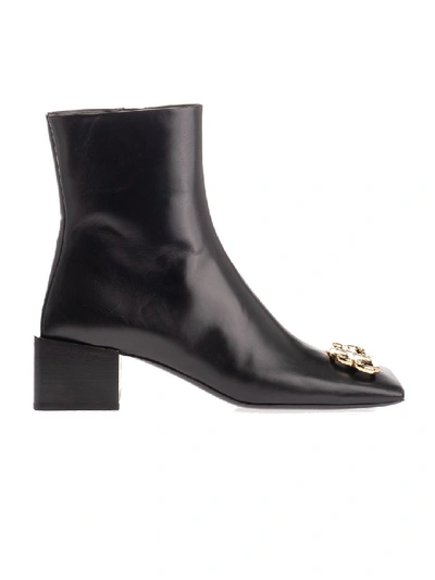 Shop Balenciaga Black Leather Ankle Boots