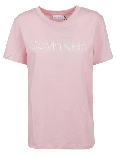 Shop Calvin Klein Pink Cotton T-shirt