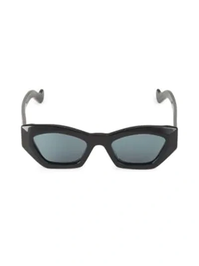 Shop Loewe Women's 50mm Angular Cat Eye Sunglasses In Black