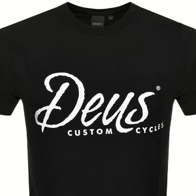 Shop Deus Ex Machina Custom Logo T Shirt Black