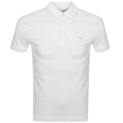 Shop Lacoste Short Sleeved Polo T Shirt White