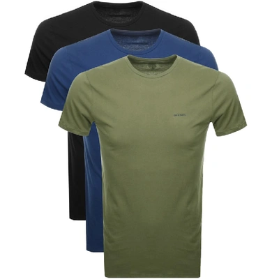 Shop Diesel Umtee Jake 3 Pack T Shirts Navy