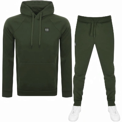 Shop Under Armour Rival Hooded Tracksuit Green