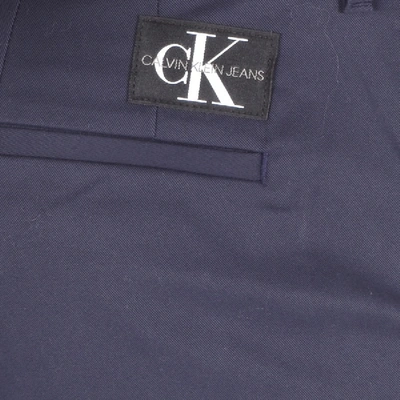 Shop Calvin Klein Jeans Slim Fit Chino Trousers Navy