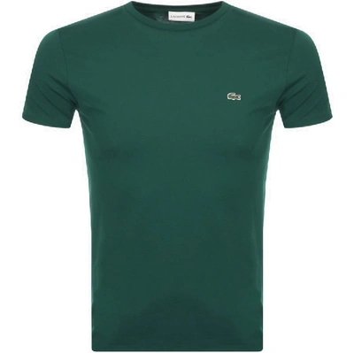 Shop Lacoste Crew Neck T Shirt Green