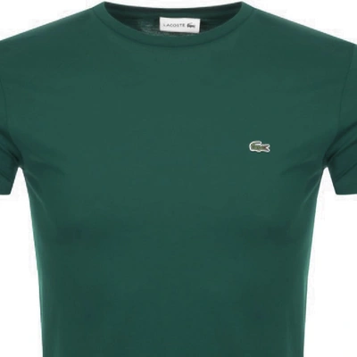 Shop Lacoste Crew Neck T Shirt Green