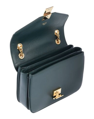 Shop Celine Handbags In Dark Green