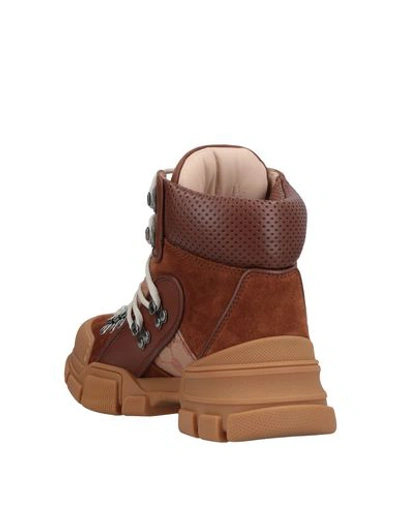 Shop Gucci Ankle Boot In Brown