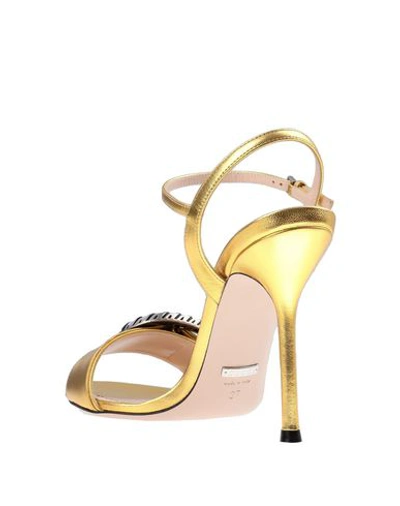 Shop Gucci Sandals In Yellow