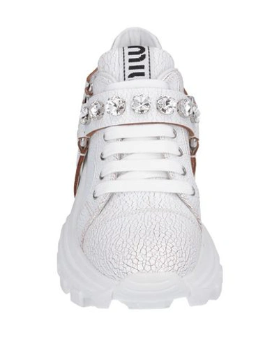 Shop Miu Miu Sneakers In White