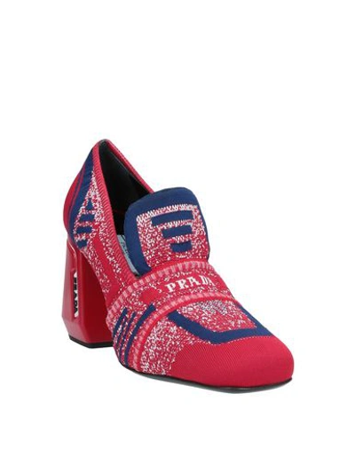 Shop Prada Loafers In Red