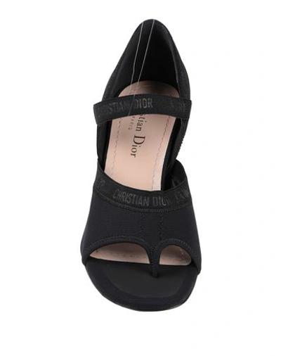 Shop Dior Toe Strap Sandals In Black