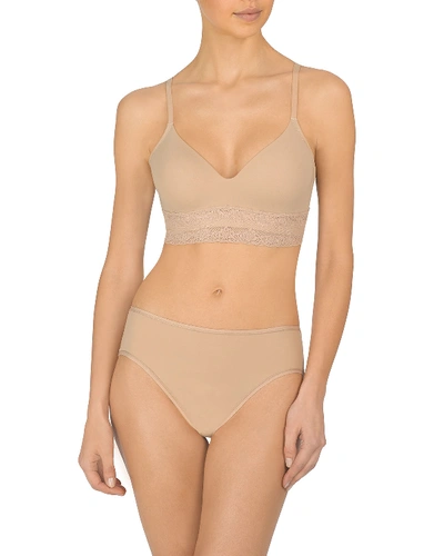 Shop Natori Bliss Perfection Contour Soft-cup Bra In Cafe