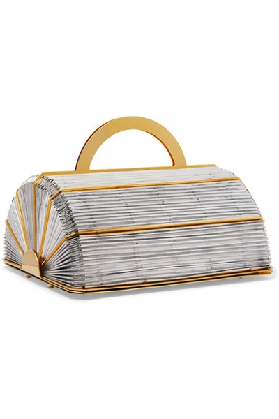 Shop Vanina La Madeleine Gold-plated And Woven Tote In Silver