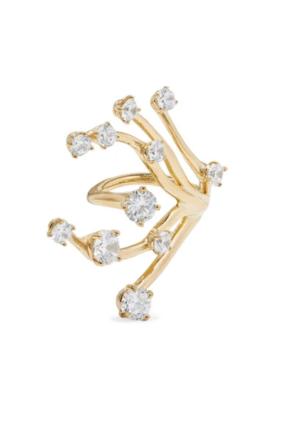 Shop Panconesi Constellation Fire Gold-plated Crystal Ring