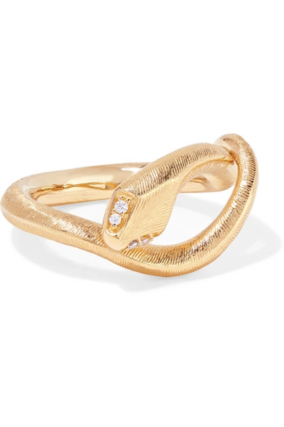 Shop Ole Lynggaard Copenhagen Snake 18-karat Gold Diamond Ring
