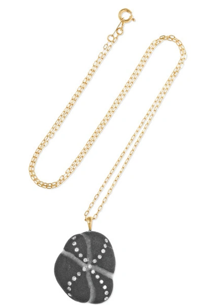 Shop Cvc Stones Embraced 18-karat Gold, Stone And Diamond Necklace