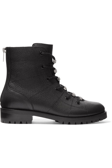 flat black biker boots