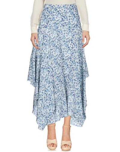 Shop Stella Mccartney Midi Skirts In Sky Blue
