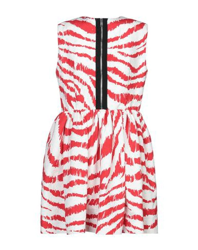 Shop Msgm Woman Mini Dress Red Size 10 Viscose, Cotton, Polyamide