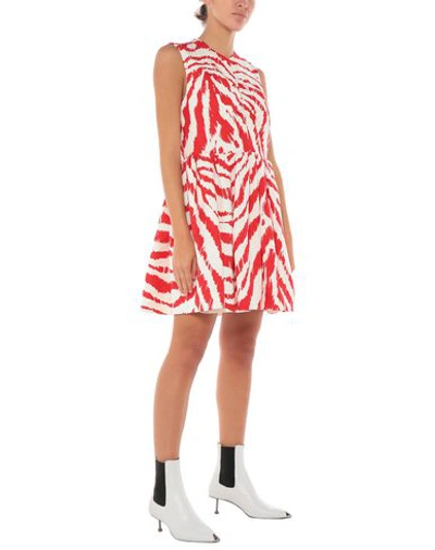 Shop Msgm Woman Mini Dress Red Size 10 Viscose, Cotton, Polyamide