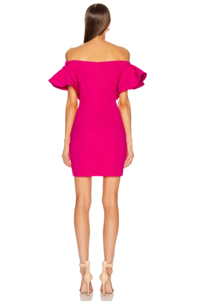 Shop Cushnie Off The Shoulder Mini Dress In Azalea