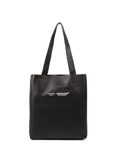Shop Valentino Garavani Ufo Printed Leather Bag Color Black