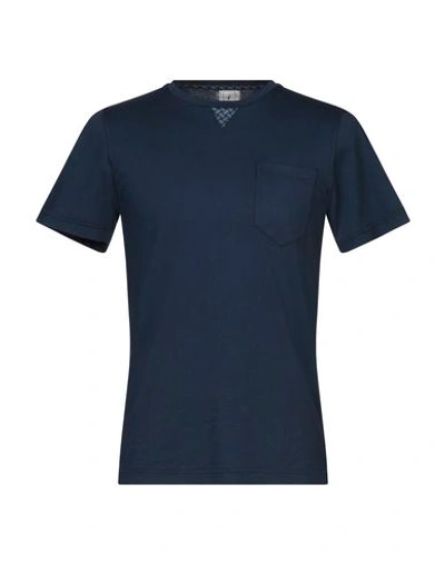 Shop Drumohr Man T-shirt Midnight Blue Size S Cotton