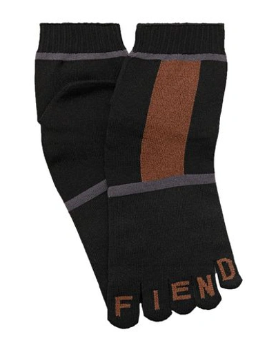 Shop Fendi Short Socks In Black