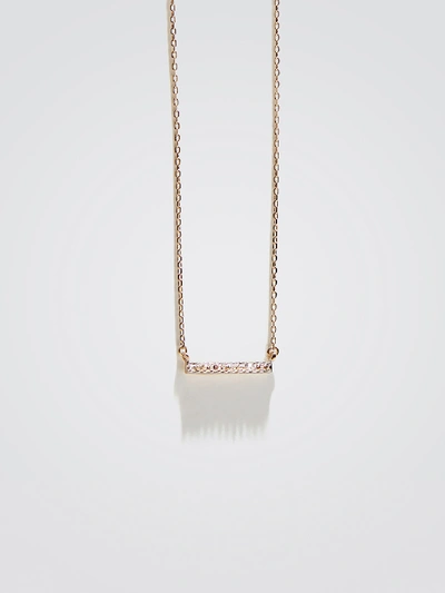 Shop Adina Reyter Pave Bar Necklace In Yellow 14k