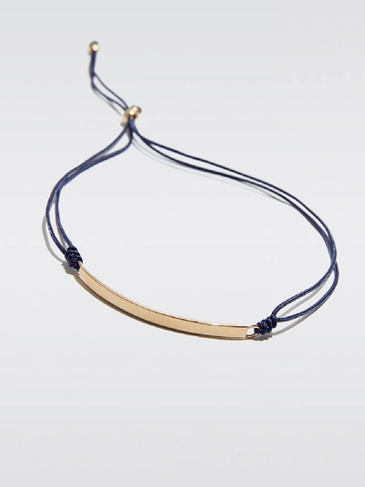 Shop Loren Stewart Eastsider Cord Bracelet - 14kt Gold With Blue Adjustable Cord